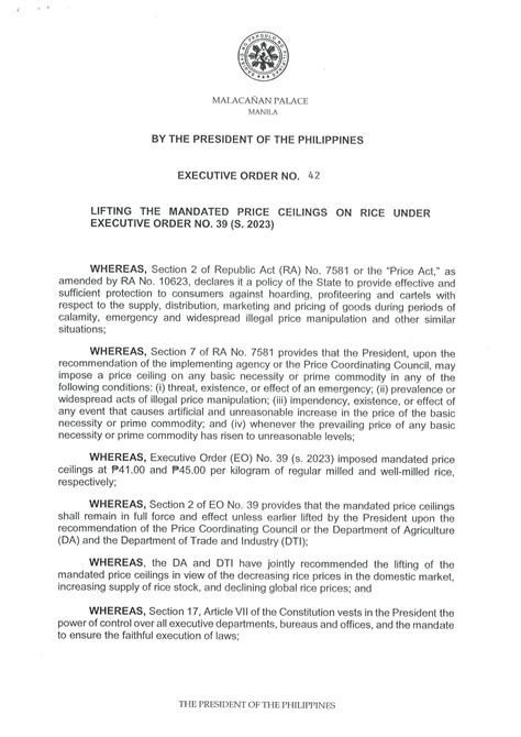 EXECUTIVE ORDER NO. .